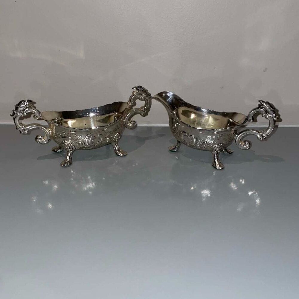 VINTAGE Corbell & Co. Silver-Plated Sugar and Creamer Set. Made in Japan EUC
